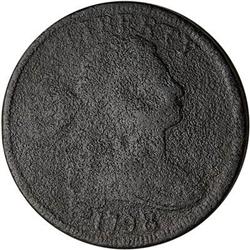 1798 Draped Bust Cent. Style I Hair, Lg 8. AG3