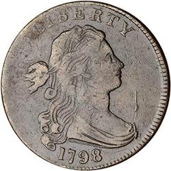 1798 Draped Bust Cent. Style II Hair, Sm 8. VG8
