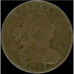 1798 Draped Bust Cent. Style II Hair, Sm 8. G6