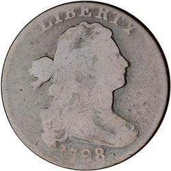 1798 Draped Bust Cent. Style II Hair, Sm 8. G5