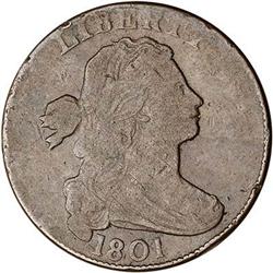 1801 Draped Bust Cent. 3-Error Reverse. VG10