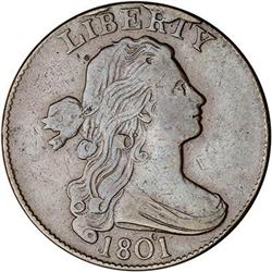 1801 Draped Bust Cent. 1/000. F15