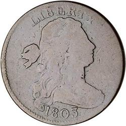 1803 Draped Bust Cent. Mumps Obverse. VG7