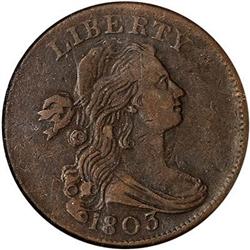 1803 Draped Bust Cent. Sm date, sm fraction. NGC VF30
