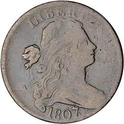 1807/6 Draped Bust Cent. Lg 7. VG10