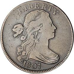 1807 Draped Bust Cent. Lg fraction. F12