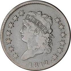 1812 Classic Head Cent. Sm date. F12