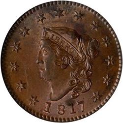 1817 Coronet Head Cent. NGC MS63