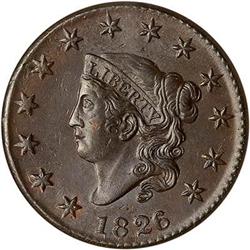 1826/5 Coronet Head Cent. ANACS EF40