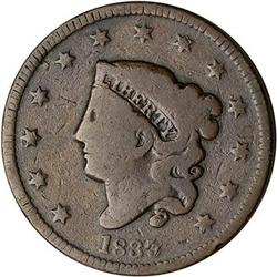 1835 Coronet Head Cent. G6