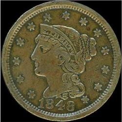 1848 Coronet Head Cent. F15