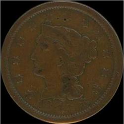1848 Coronet Head Cent. VG8