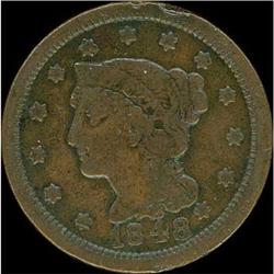 1848 Coronet Head Cent. VG7