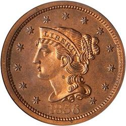 1856 Coronet Head Cent. Proof-Only. PCGS PF64