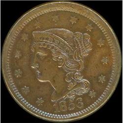 1856 Coronet Head Cent. EF45