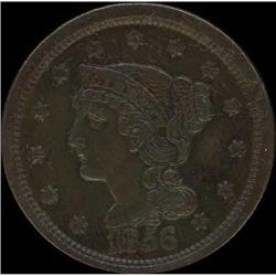 1856 Coronet Head Cent. VF25