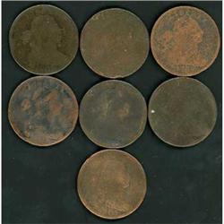 7 Early Lg Cents, 1797-1803