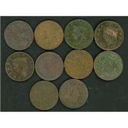 10 Lg Cents, 1816-1855, Fair-AG