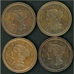 4 1853 Cents
