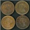 Image 1 : 4 1853 Cents