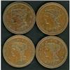 Image 1 : 4 1853 Cents