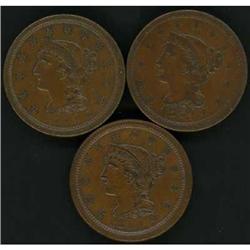 3 1854 Cents