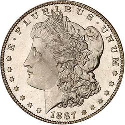 1887 Morgan Dollar PCGS MS66 PL