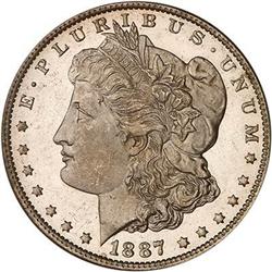 1887-O Morgan Dollar PCGS MS65 PL