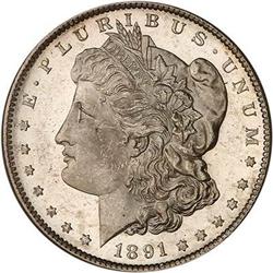 1891-S Morgan Dollar PCGS MS64 DMPL