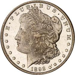 1892-CC Morgan Dollar PCGS MS62 DMPL
