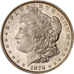 1878 $1 7TF REV 1879 NGC MS65
