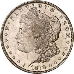 1878 Morgan Dollar Strong Doubled TF PCGS MS65