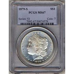 1879-S Morgan Dollar. Reverse of 1879 PCGS MS67