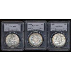 Three PCGS Silver Dollars 1879-8181