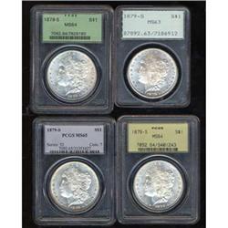 1879-S Morgan Dollar. Rev. of 1879 PCGS MS63