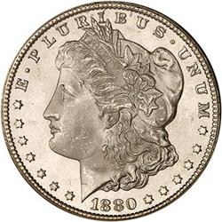 1880-CC Morgan Dollar. Reverse of 1879 GSA NGC MS66