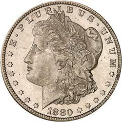 1880-CC Morgan $1. Reverse of 1879 GSA RAW