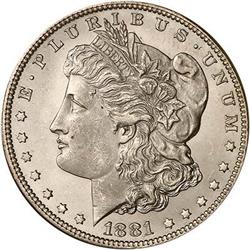 1881 Morgan Dollar NGC MS65