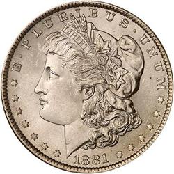 1881 Morgan Dollar NGC MS65