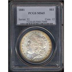 1881 Morgan Dollar PCGS MS65