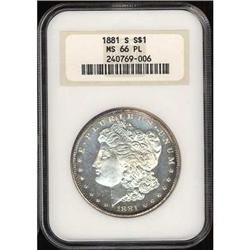 1881-S Morgan Dollar NGC MS66 PL