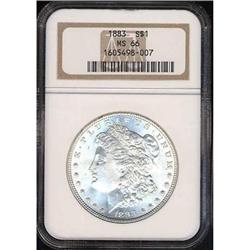 1883 Morgan Dollar NGC MS66