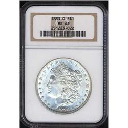 1883-O Morgan Dollar NGC MS63