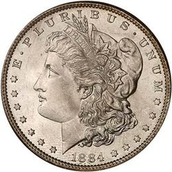 1884 Morgan Dollar NGC MS67