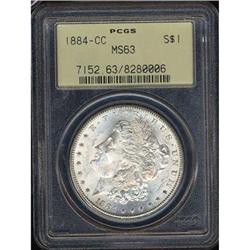 1884-CC Morgan Dollar PCGS MS63