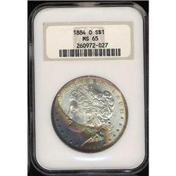 1884-O Morgan Dollar NGC MS65