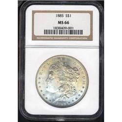 1885 Morgan Dollar NGC MS66