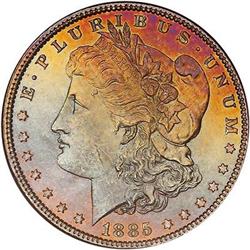 1885 Morgan Dollar. NGC MS66