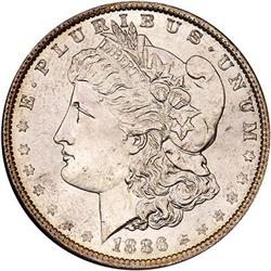 1886 Morgan Dollar. NGC MS66