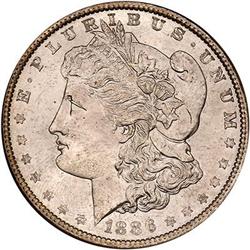 1886 Morgan Dollar. NGC MS66